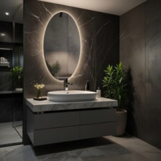 Miroir elliptique avec éclairage - ELIPSA LED