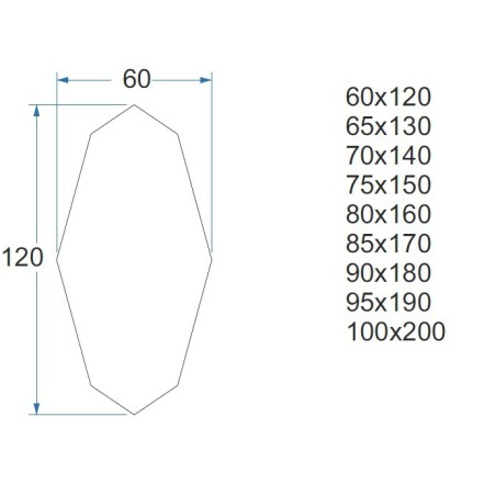 Miroir décoratif de forme organique aiguë dans un cadre avec éclairage - RIOLIT IN LED FRAME