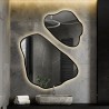 Jeu de miroirs de forme irrégulière dans un cadre avec éclairage - MORION IN LED FRAME