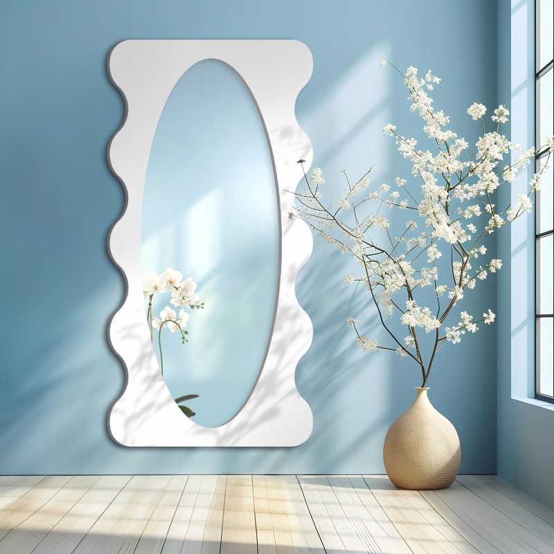 Miroir irrégulier dans un cadre en mdf - BLOBS NEBULA Miroir irrégulier dans un cadre en mdf - BLOBS NEBULA