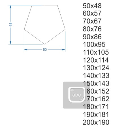 Miroir de forme géométrique - PENTA