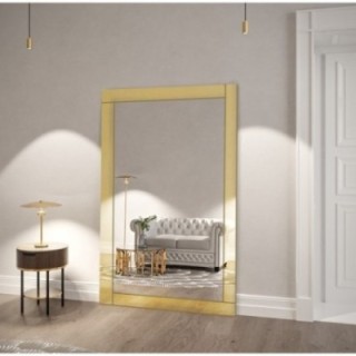 Miroir dans un cadre décoratif en or brillant - KARAT