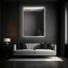 Miroir rectangulaire éclairé avec chanfrein réfléchissant - FAZA LED