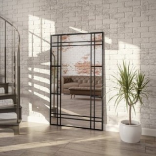 Miroir Loft avec meneaux - LINDON - couleur du cadre au choix