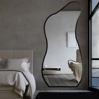 Miroir de forme organique dans un cadre - ANGELIT IN A FRAME