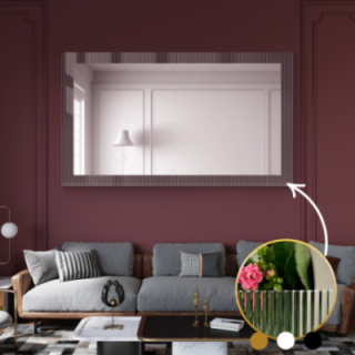 Miroir rectangulaire décoratif sur verre ornemental Visiosun Classic – LUXORA CLARITY