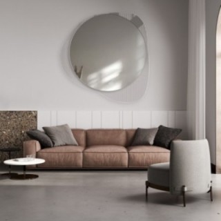 Miroir décoratif sur verre ornemental Estriado - LUXORA ELEGRA