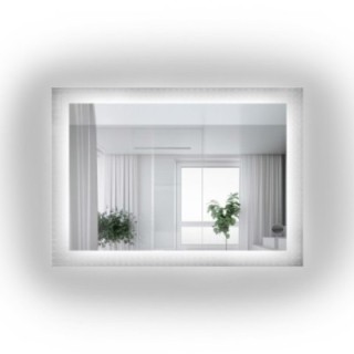 Miroir rectangulaire sur verre ornemental Master Flex avec éclairage - LUXORA ETERION LED