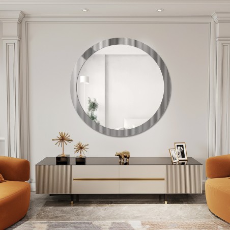 Miroir rond décoratif sur verre ornemental Visiosun Classic – LUXORA GLIMMER
