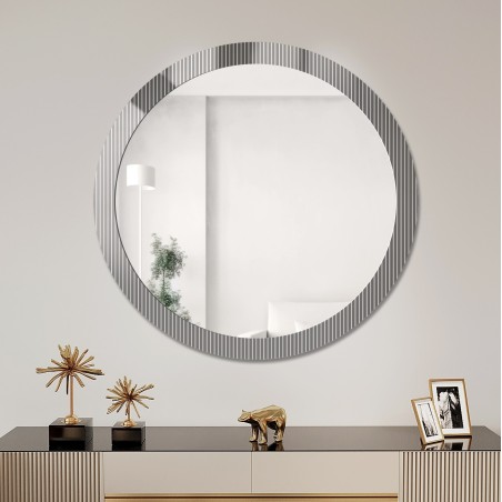 Miroir rond décoratif sur verre ornemental Visiosun Classic – LUXORA GLIMMER