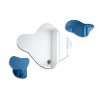 Miroir bleu irrégulier - AQUA BLUE