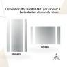 Miroir de salle de bain rectangulaire avec éclairage - FLAWIA LED