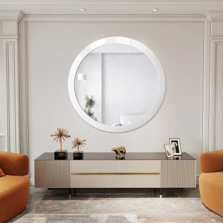 Miroir rond décoratif sur verre ornemental Visiosun Classic – LUXORA GLIMMER