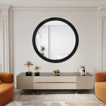 Miroir rond décoratif sur verre ornemental Visiosun Classic – LUXORA GLIMMER