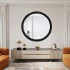 Miroir rond décoratif sur verre ornemental Visiosun Classic – LUXORA GLIMMER