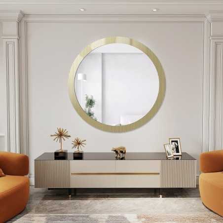 Miroir rond décoratif sur verre ornemental Visiosun Classic – LUXORA GLIMMER