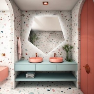 Miroir de forme géométrique avec éclairage - PENTA LED