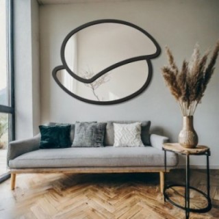 Miroir dans un cadre en MDF noir mat - RINA - couleur du cadre au choix