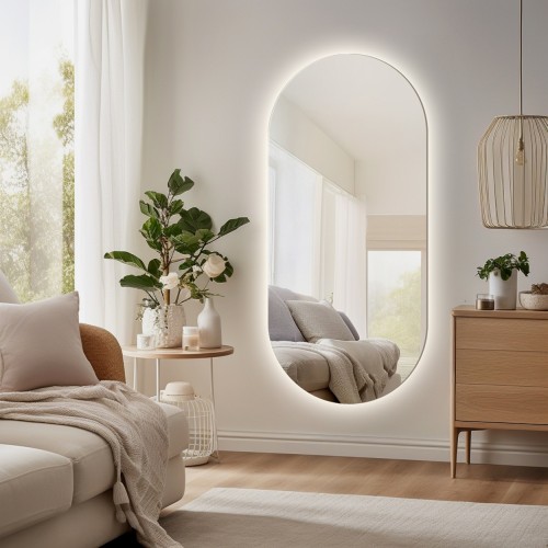 Miroir ovale avec éclairage - NIKO LED