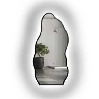 Miroir de forme organique dans un cadre avec éclairage - AURO IN LED FRAME 2