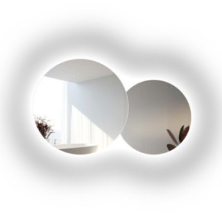 Jeu de miroirs ronds biseautés avec éclairage - UNIVERSE CUT LED I