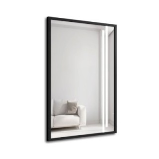 Miroir dans un cadre noir avec éclairage - 1503 LED III - choix de la couleur du cadre