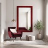 Miroir Glamour avec cadre bordeaux brillant - 8002006