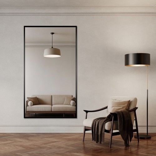 Grand miroir mural moderne dans un cadre en bois - 1503 - sur mesure