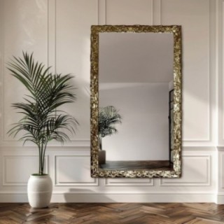 Miroir mural de luxe dans un cadre doré richement décoré - 9003001