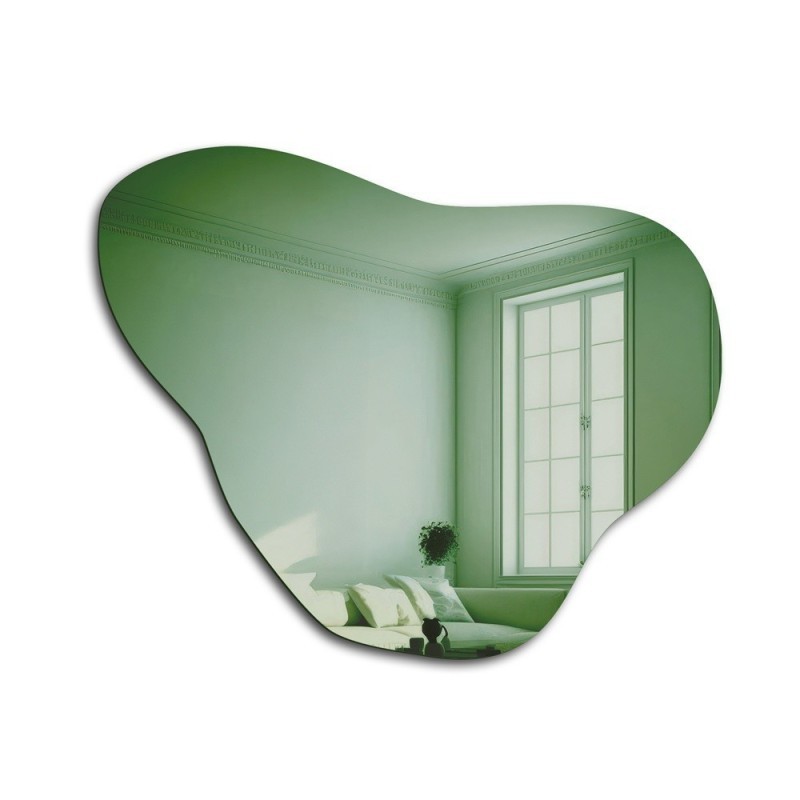 Miroir vert irrégulier - EMERALD GREEN