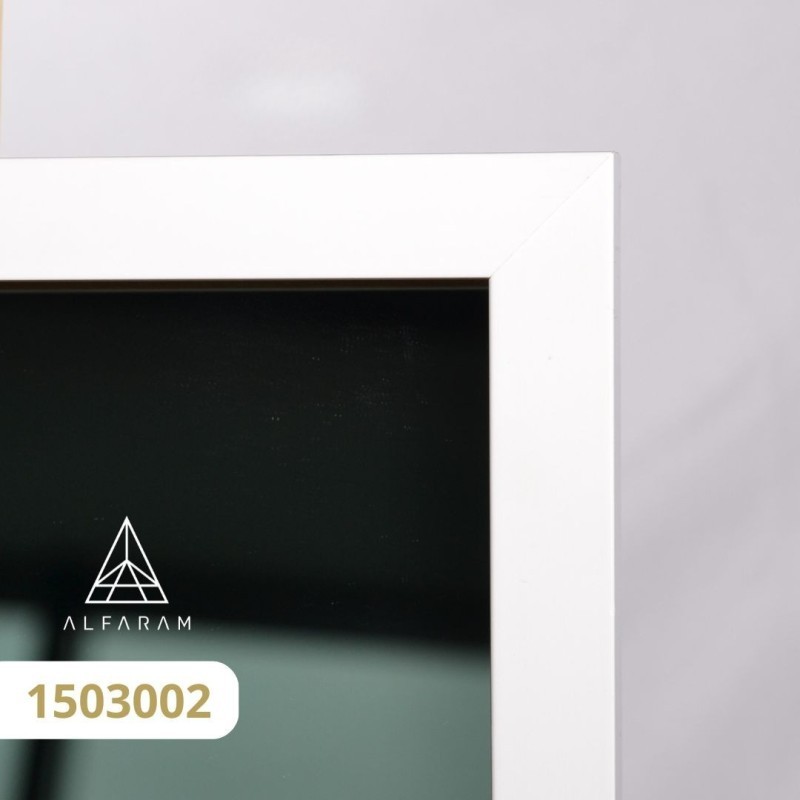 Miroir dans un cadre noir avec des espaces libres du haut vers le bas - ERATO - couleur du cadre au choix