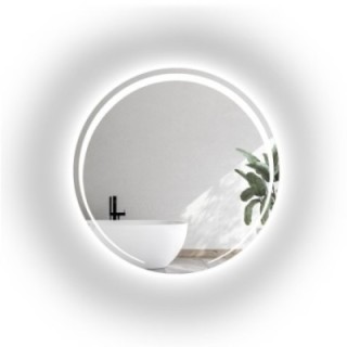 Miroir de salle de bain rond avec éclairage - NELA LED