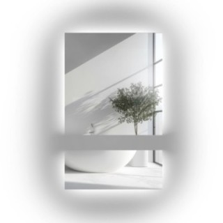 Miroir rectangulaire en deux parties pour coiffeuse avec éclairage - AGIS LED