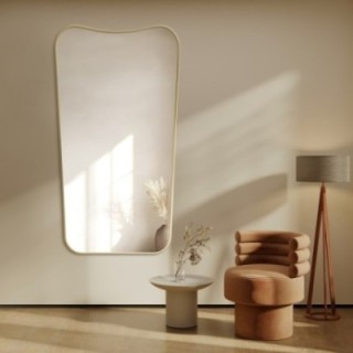 Miroir irrégulier en MDF or cadre SLIM - ELIZABETH