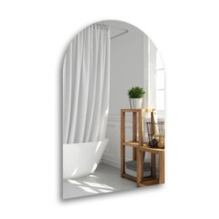 Miroir de salle de bain semi-ovale - FRANK