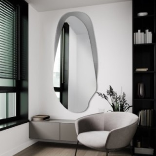 Miroir décoratif sur antisol graphite - FUSION