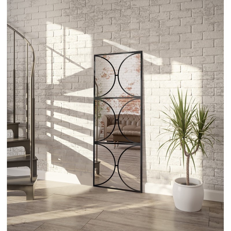 Miroir Loft avec meneaux - HEBE - couleur du cadre au choix