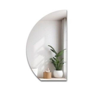 Miroir de salle de bain semi-circulaire avec bord inférieur coupé – HELENA