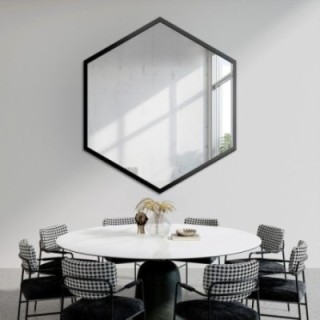Miroir de forme géométrique dans un cadre - HEXA IN A FRAME