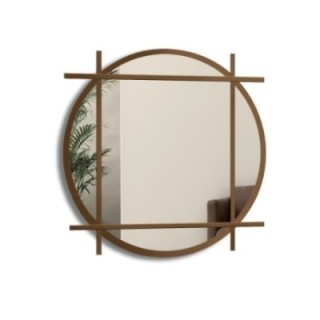 Miroir rond de loft avec montants en mdf - IZYD - couleur au choix