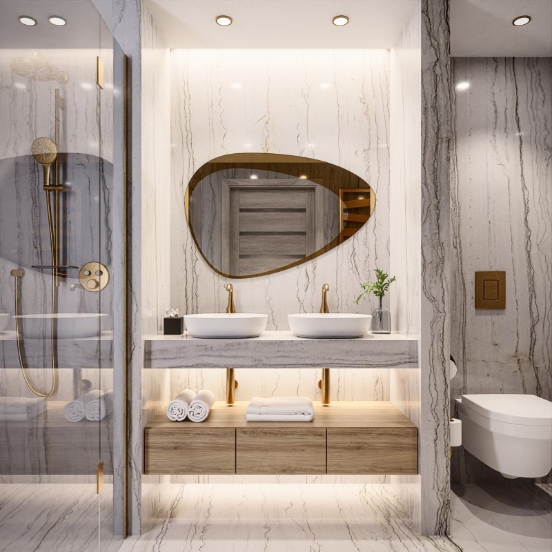 Panneau bicolore en miroir organique - KALCYT