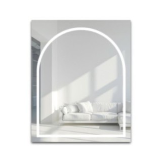 Miroir de salle de bains avec éclairage semi-ovale KLARA LED