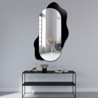 Miroir décoratif ovale sur fond noir - KLEKS