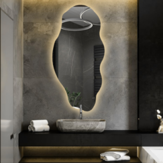 Miroir décoratif avec forme organique et éclairage - LOLIT LED