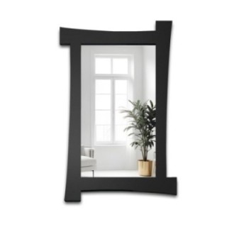 Miroir avec cadre noir mat - LUIS MDF - couleur du cadre au choix