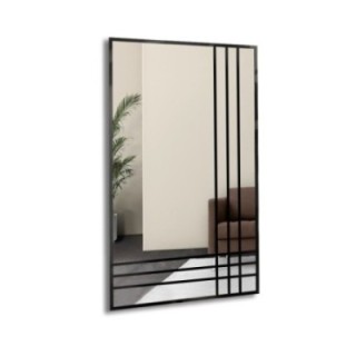 Miroir de loft avec meneaux - LUKAS TRIO - couleur du cadre au choix