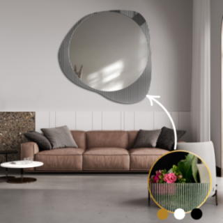 Miroir décoratif sur verre ornemental Estriado - LUXORA ELEGRA
