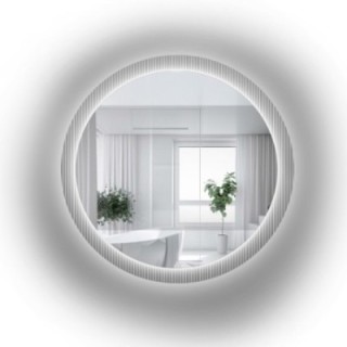 Miroir rond sur verre ornemental Visiosun Classic avec éclairage - LUXORA GLIMMER LED
