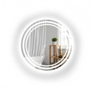 Miroir de salle de bain rond avec éclairage MAIA DUO LED