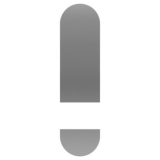 Miroir de salle de bains ovale en deux parties avec éclairage - NIKO LED